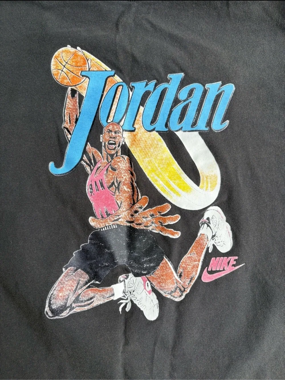 Jordan Black Tee with Red Jumpman Logo